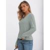 imageAUTOMET Womens V Neck Long Sleeve Shirt Fall Fashion Tops Tunic Dressy Casual Sweater Clothes Cute Trendy Work Outfits 2025Greenmint