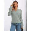 imageAUTOMET Womens V Neck Long Sleeve Shirt Fall Fashion Tops Tunic Dressy Casual Sweater Clothes Cute Trendy Work Outfits 2025Greenmint