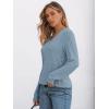 imageAUTOMET Womens V Neck Long Sleeve Shirt Fall Fashion Tops Tunic Dressy Casual Sweater Clothes Cute Trendy Work Outfits 2025Lightblue