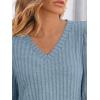 imageAUTOMET Womens V Neck Long Sleeve Shirt Fall Fashion Tops Tunic Dressy Casual Sweater Clothes Cute Trendy Work Outfits 2025Lightblue