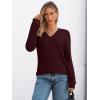 imageAUTOMET Womens V Neck Long Sleeve Shirt Fall Fashion Tops Tunic Dressy Casual Sweater Clothes Cute Trendy Work Outfits 2025Maroon