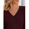 imageAUTOMET Womens V Neck Long Sleeve Shirt Fall Fashion Tops Tunic Dressy Casual Sweater Clothes Cute Trendy Work Outfits 2025Maroon