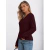 imageAUTOMET Womens V Neck Long Sleeve Shirt Fall Fashion Tops Tunic Dressy Casual Sweater Clothes Cute Trendy Work Outfits 2025Maroon
