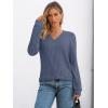 imageAUTOMET Womens V Neck Long Sleeve Shirt Fall Fashion Tops Tunic Dressy Casual Sweater Clothes Cute Trendy Work Outfits 2025Navy