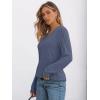 imageAUTOMET Womens V Neck Long Sleeve Shirt Fall Fashion Tops Tunic Dressy Casual Sweater Clothes Cute Trendy Work Outfits 2025Navy
