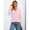 imageAUTOMET Womens V Neck Long Sleeve Shirt Fall Fashion Tops Tunic Dressy Casual Sweater Clothes Cute Trendy Work Outfits 2025Pink