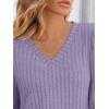 imageAUTOMET Womens V Neck Long Sleeve Shirt Fall Fashion Tops Tunic Dressy Casual Sweater Clothes Cute Trendy Work Outfits 2025Purple