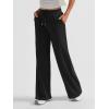 imageAUTOMET Womens Wide Leg Sweatpants Baggy Lounge Travel Pants Fall Fashion Outfits 2025 Winter Maternity Clothes JoggersBlack