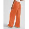 imageAUTOMET Womens Wide Leg Sweatpants Baggy Lounge Travel Pants Fall Fashion Outfits 2025 Winter Maternity Clothes JoggersOrange