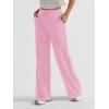 imageAUTOMET Womens Wide Leg Sweatpants Baggy Lounge Travel Pants Fall Fashion Outfits 2025 Winter Maternity Clothes JoggersPink