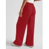 imageAUTOMET Womens Wide Leg Sweatpants Baggy Lounge Travel Pants Fall Fashion Outfits 2025 Winter Maternity Clothes JoggersRed