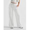 imageAUTOMET Womens Wide Leg Sweatpants Baggy Lounge Travel Pants Fall Fashion Outfits 2025 Winter Maternity Clothes JoggersWhite