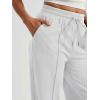 imageAUTOMET Womens Wide Leg Sweatpants Baggy Lounge Travel Pants Fall Fashion Outfits 2025 Winter Maternity Clothes JoggersWhite