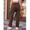 imageAUTOMET Womens Wide Leg Sweatpants Fleece Lined Baggy Straight Leg Lounge Pants Fall Outfits Athletic Joggers with PocketsBrown