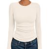 imageAUTOMET Long Sleeve Shirts Basic TopsBeige