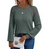 imageAUTOMET Long Sleeve Shirts Womens Lace Lightweight Sweaters Fall Business Dressy Casual TopsGreen