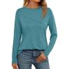 imageAUTOMET Long Sleeve Shirts for Women Basic Business Casual Tops Work Clothes 2025 Fall Fashion OutfitsBlue Green