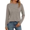 imageAUTOMET Long Sleeve Shirts for Women Basic Business Casual Tops Work Clothes 2025 Fall Fashion OutfitsCoffee Grey