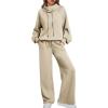 imageAUTOMET Lounge Sets for Women Sweatsuits 2 Piece Outfits 2025 Fall Drawstring Sweatshirt Wide Leg Sweatpants TracksuitApricot