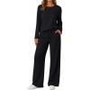 imageAUTOMET Sweatsuits Women 2 Piece Outfit Fall Airport Lounge Sweat Sets With Wide Leg Pants Track Fashion Suits 2025Black