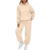 imageAUTOMET Womens 2 Piece Outfits Lounge Hoodie Sweatsuit Sets Plus Size Fall Fashion Clothes Airport Travel Pants TracksuitsApricot