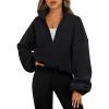 imageAUTOMET Womens Fleece Jackets Zip Up Oversized Sweatshirts Winter Clothes Long Sleeve Crop Sherpa Fall Outfits FashionBlack
