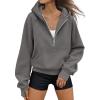imageAUTOMET Womens Hoodies Fleece Fall Fashion Outfits Workout Sweatshirts Y2k Winter Zip Up Jackets Oversized Tops Clothes 2025Darkgrey