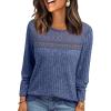 imageAUTOMET Womens Lace Long Sleeve Shirt Fall Top Fashion Dreesy Casual Tunic Sweaters Mesh Clothes Trendy Work Cute OutfitsBlue