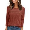 imageAUTOMET Womens Lace Long Sleeve Shirt Fall Top Fashion Dreesy Casual Tunic Sweaters Mesh Clothes Trendy Work Cute OutfitsCaramel