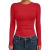 imageAUTOMET Womens Long Sleeve Shirts Basic Compression Going Out Crop Tops Fall Fashion Y2K Clothes 2025Red