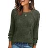 imageAUTOMET Womens Long Sleeve Shirts Casual Tunic Work Tops Cute Pullover Sweaters Early Fall Outfits 2025 Winter ClothingArmy Green