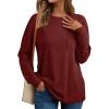 imageAUTOMET Womens Long Sleeve Tops Loose Fit Fall Cute Thick T Shirts Winter Cruise Outfits Trendy ClothesBurgundy