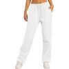imageAUTOMET Womens Wide Leg Sweatpants Fleece Lined Baggy Straight Leg Lounge Pants Fall Outfits Athletic Joggers with PocketsWhite