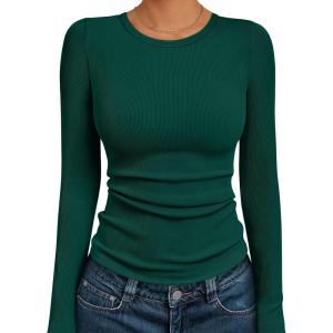 imageAUTOMET Long Sleeve Shirts Basic TopsDark Green