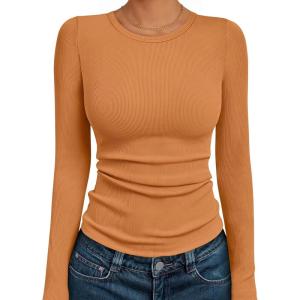 imageAUTOMET Long Sleeve Shirts Basic TopsOrange