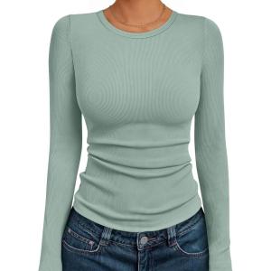 imageAUTOMET Long Sleeve Shirts Basic TopsSage Green