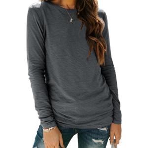 imageAUTOMET Long Sleeve Shirts for Women Business Casual Tops Fall Fashion Clothes Workout Plus Size Teacher Winter Outfits 202501blackgrey