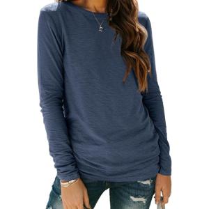 imageAUTOMET Long Sleeve Shirts for Women Business Casual Tops Fall Fashion Clothes Workout Plus Size Teacher Winter Outfits 202501darkblue