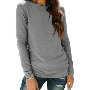 imageAUTOMET Long Sleeve Shirts for Women Business Casual Tops Fall Fashion Clothes Workout Plus Size Teacher Winter Outfits 202501grey