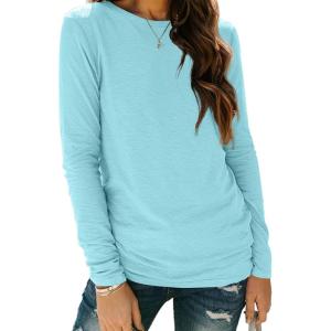 imageAUTOMET Long Sleeve Shirts for Women Business Casual Tops Fall Fashion Clothes Workout Plus Size Teacher Winter Outfits 202501lakegreen