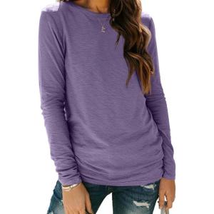 imageAUTOMET Long Sleeve Shirts for Women Business Casual Tops Fall Fashion Clothes Workout Plus Size Teacher Winter Outfits 202501lavenderpurple