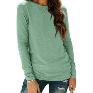 imageAUTOMET Long Sleeve Shirts for Women Business Casual Tops Fall Fashion Clothes Workout Plus Size Teacher Winter Outfits 202501lightgreen