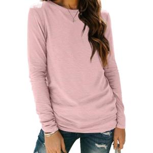 imageAUTOMET Long Sleeve Shirts for Women Business Casual Tops Fall Fashion Clothes Workout Plus Size Teacher Winter Outfits 202501pink