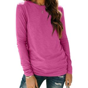 imageAUTOMET Long Sleeve Shirts for Women Business Casual Tops Fall Fashion Clothes Workout Plus Size Teacher Winter Outfits 202501rosered