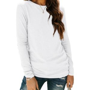 imageAUTOMET Long Sleeve Shirts for Women Business Casual Tops Fall Fashion Clothes Workout Plus Size Teacher Winter Outfits 202501white
