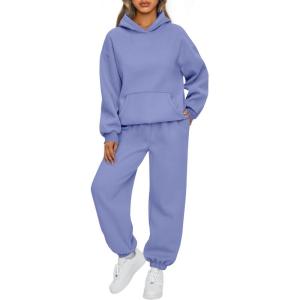 imageAUTOMET Womens 2 Piece Outfits Lounge Hoodie Sweatsuit Sets Plus Size Fall Fashion Clothes Airport Travel Pants TracksuitsBluepurple