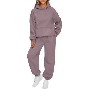 imageAUTOMET Womens 2 Piece Outfits Lounge Hoodie Sweatsuit Sets Plus Size Fall Fashion Clothes Airport Travel Pants TracksuitsLightpurple
