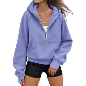 imageAUTOMET Womens Hoodies Fleece Fall Fashion Outfits Workout Sweatshirts Y2k Winter Zip Up Jackets Oversized Tops Clothes 2025Purpleblue