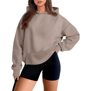 imageAUTOMET Womens Oversized Hoodies Fleece Sweatshirts Fall Fashion 2025 Pullover Winter Clothes OutfitsCoffee Grey