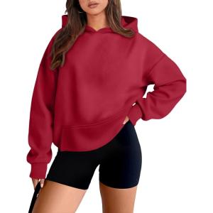 imageAUTOMET Womens Oversized Hoodies Fleece Sweatshirts Fall Fashion 2025 Pullover Winter Clothes OutfitsRed